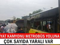 Hafriyat Kamyonu Metrobüs Yoluna Girdi