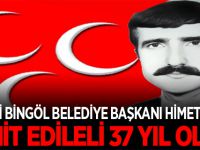 MHP'li Bingöl Belediye Başkanı Hikmet Tekin Şehit Edileli 37 Yıl Oldu!