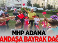 MHP Adana Vatandaşa Bayrak Dağıttı