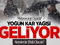 Meteoroloji'den Kar Yağışı Uyarısı!