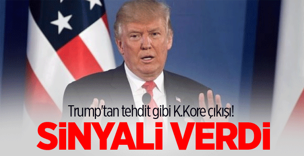 Trump'tan tehdit gibi K.Kore çıkışı! Sinyali verdi