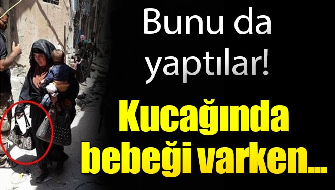 Kucağında bebeğiyle kendini havaya uçurdu!