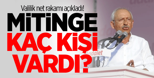 Valilik net rakamı açıkladı! Mitinge kaç kişi vardı?