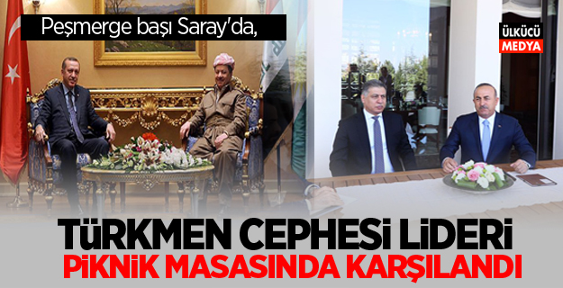 Peşmerge başı Barzani Saray'da, Türkmen lider balkonda ağırlandı!