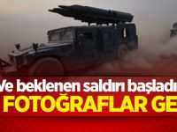 Ve beklenen saldırı başladı! İlk fotoğraflar geldi