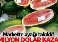 Markette ayağı takılınca 7.5 milyon dolar kazandı...