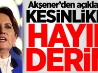 Meral Akşener’den açıklama! Kesinlikle hayır derim