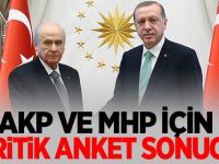 AKP VE MHP İÇİN KRİTİK ANKET SONUCU