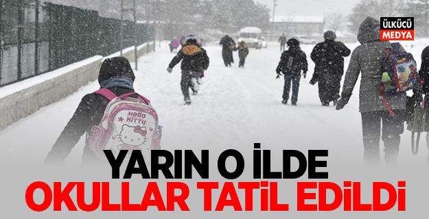 Yarın o ilde kar tatili ilan edildi