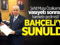 Şehit Musa Özalkan'ın vasiyeti sonrası harekete geçilmişti! BAHÇELİ'YE SUNULDU