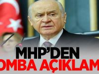 MHP'den bomba açıklama!