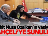 Şehit Musa Özalkan'ın vasiyeti Bahçeli'ye sunuldu