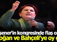 Meral Akşener'in kongresinde flaş olay! Erdoğan ve Bahçeli'ye oy çıktı