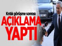 Bülent Arınç, Erdoğan ile görüşmesinden sonra açıklama yaptı