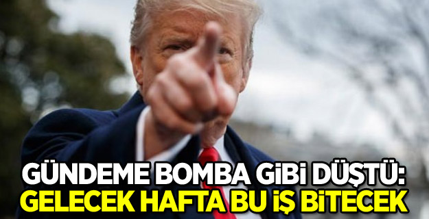 Gündeme bomba gibi düştü: Gelecek hafta bu iş bitecek