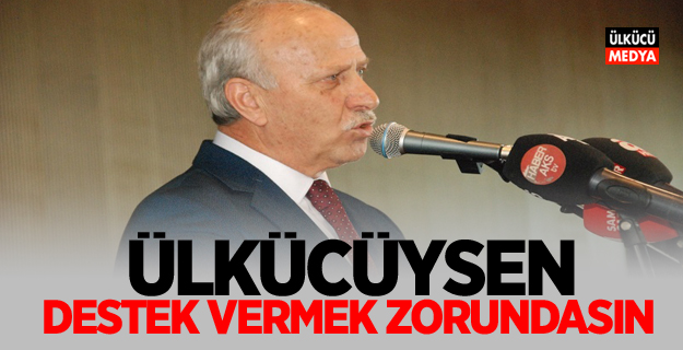 ÜLKÜCÜYSEN DESTEK VERMEK ZORUNDASIN