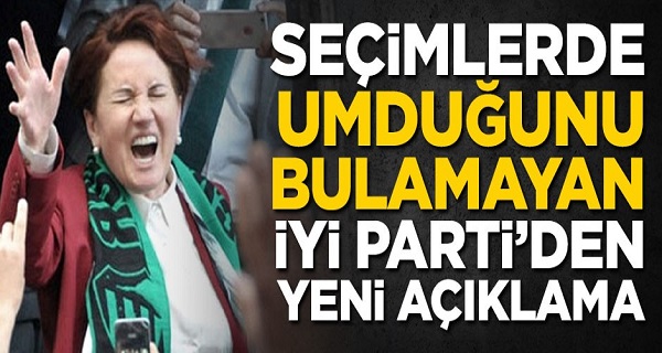 Seçimlerde umduğunu bulamayan İP'ten açıklama