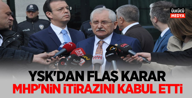 YSK’dan Flaş Karar! MHP’nin itirazını kabul etti