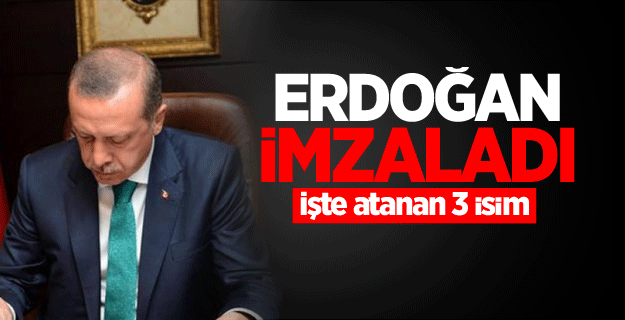 Cumhurbaşkanı Erdoğan'dan kritik atamalar!