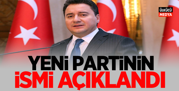 Yeni partinin ismini açıkladı!