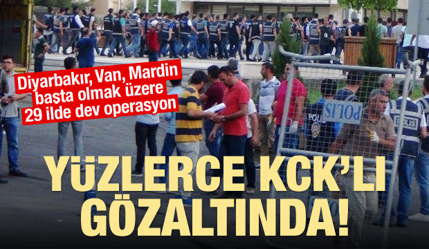 29 ilde KCK dev operasyon 418 gözaltı!