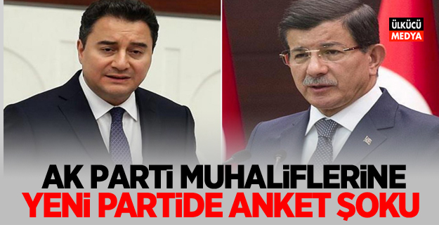 Ak Parti Muhalifleri Davutoğlu ve Babacan'a Anket şoku!