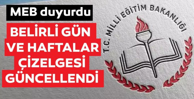 Belirli Gün ve Haftalar Çizelgesi Güncelledi