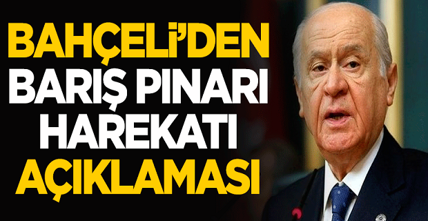 MHP lideri Devlet Bahçeli'den Barış Pınarı Harekatı açıklaması