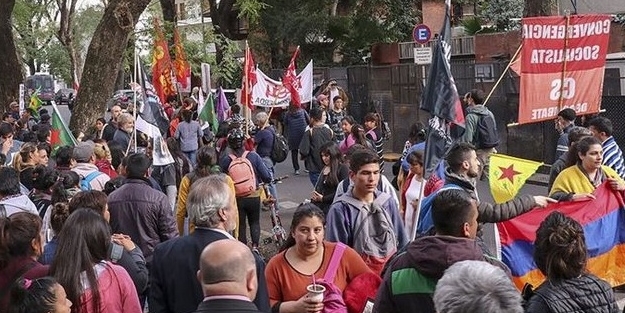 Ermeniler ve PKK yandaşları Türkiye karşıtlığında birleşti!