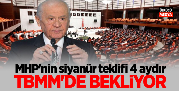 MHP'nin siyanür teklifi 4 aydır TBMM'de bekliyor