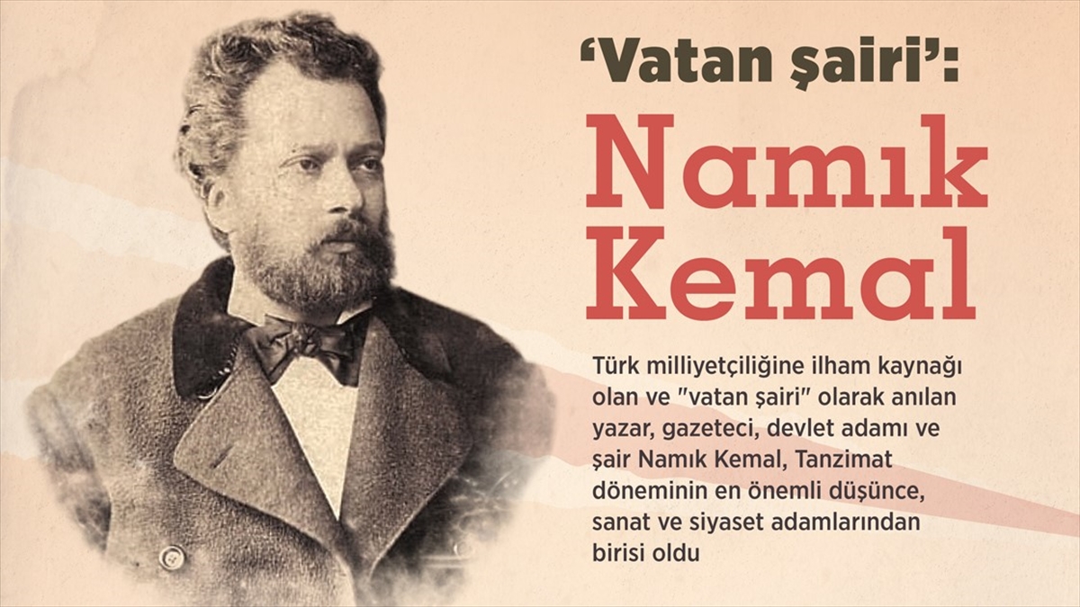 Namık Kemal, edebiyatımızın "Vatan Şairi"