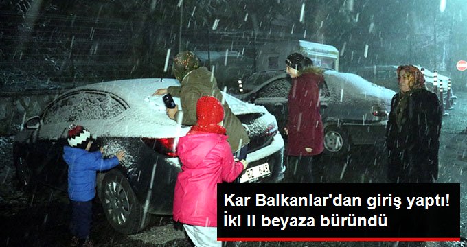 Kar yağışı başladı