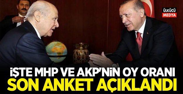 İşte MHP ve AKP'nin Oy Oranı Son anket açıklandı