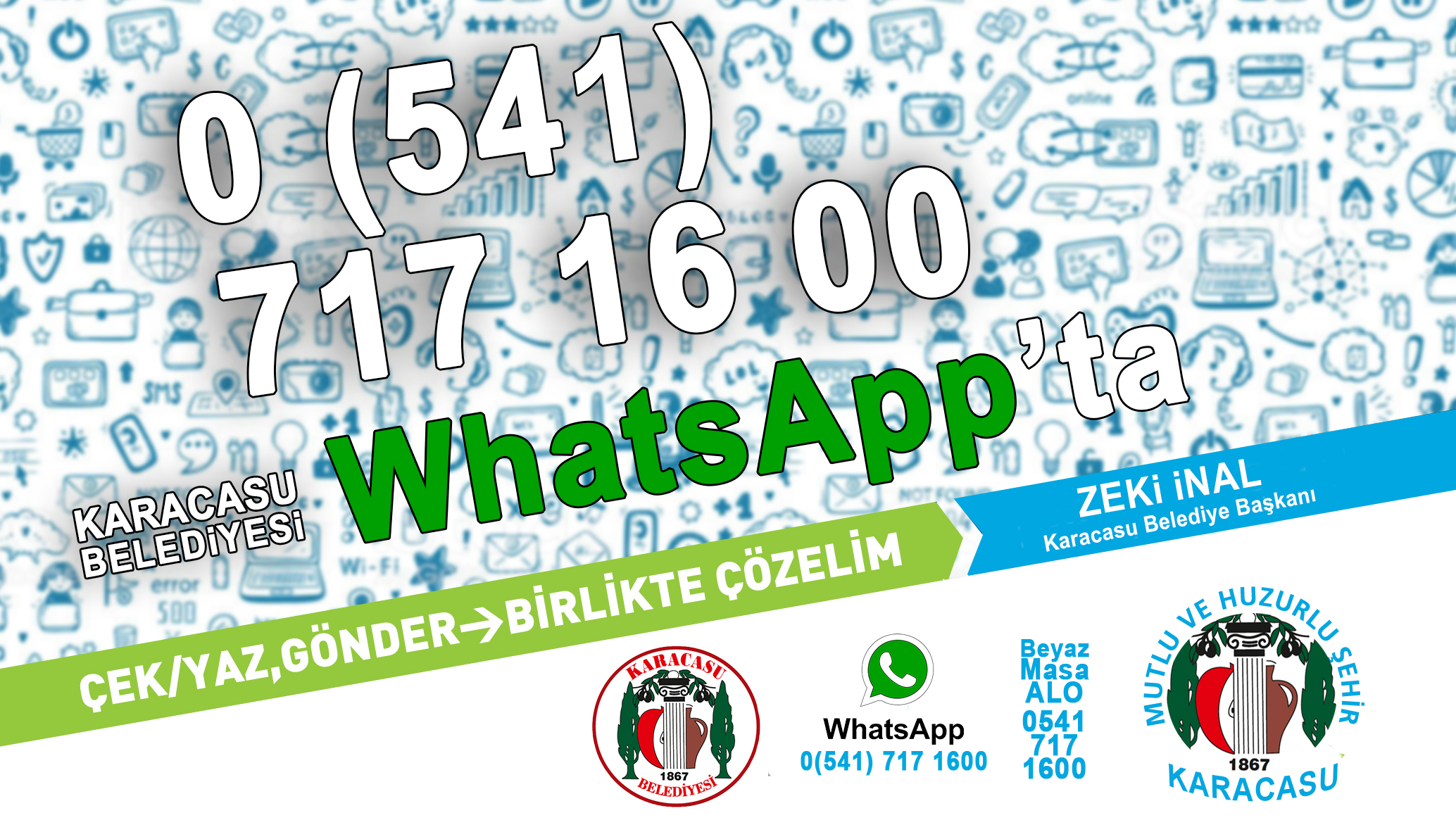 Karacasu Belediyesi 'Dilek ve Temenni Whatsapp hattı' hizmete girdi