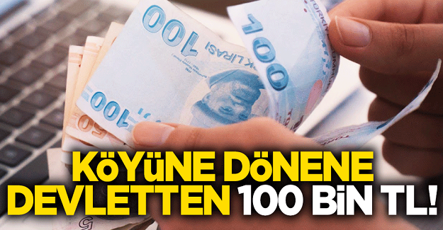 Köyüne dönene devletten 100 bin lira destek