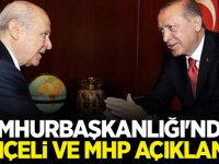 Cumhurbaşkanlığı'ndan Devlet Bahçeli Açıklaması