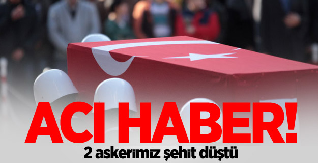 Acı haber geldi: 2 asker şehit oldu!