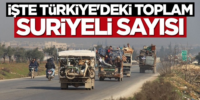 İşte Türkiye'deki toplam Suriyeli sayısı